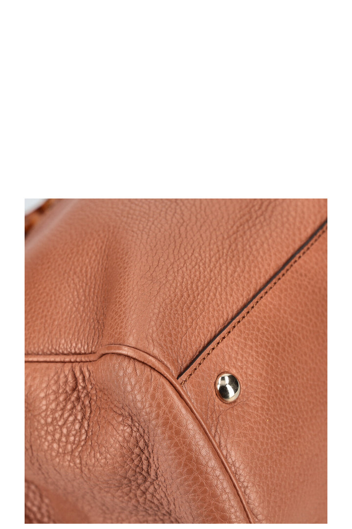 GUCCI Bamboo 2-Way Tote Brown
