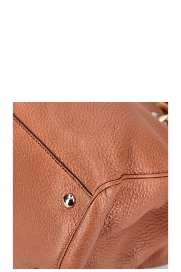 GUCCI Bamboo 2-Way Tote Brown