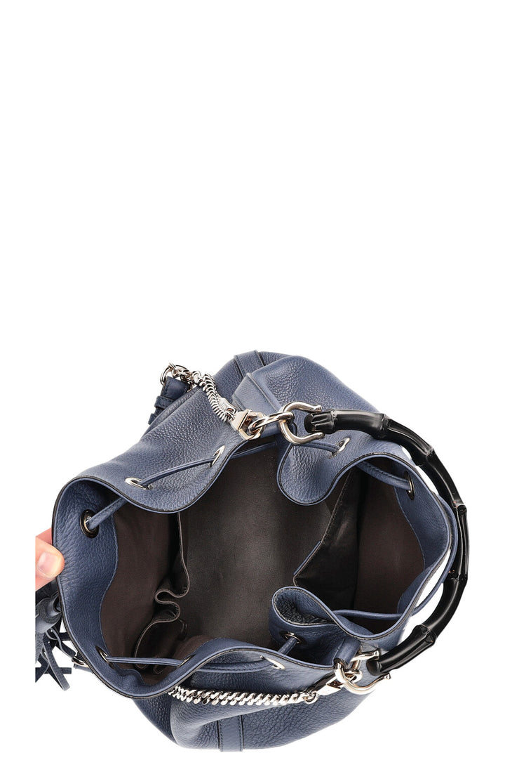 Sac seau en bambou GUCCI Bleu