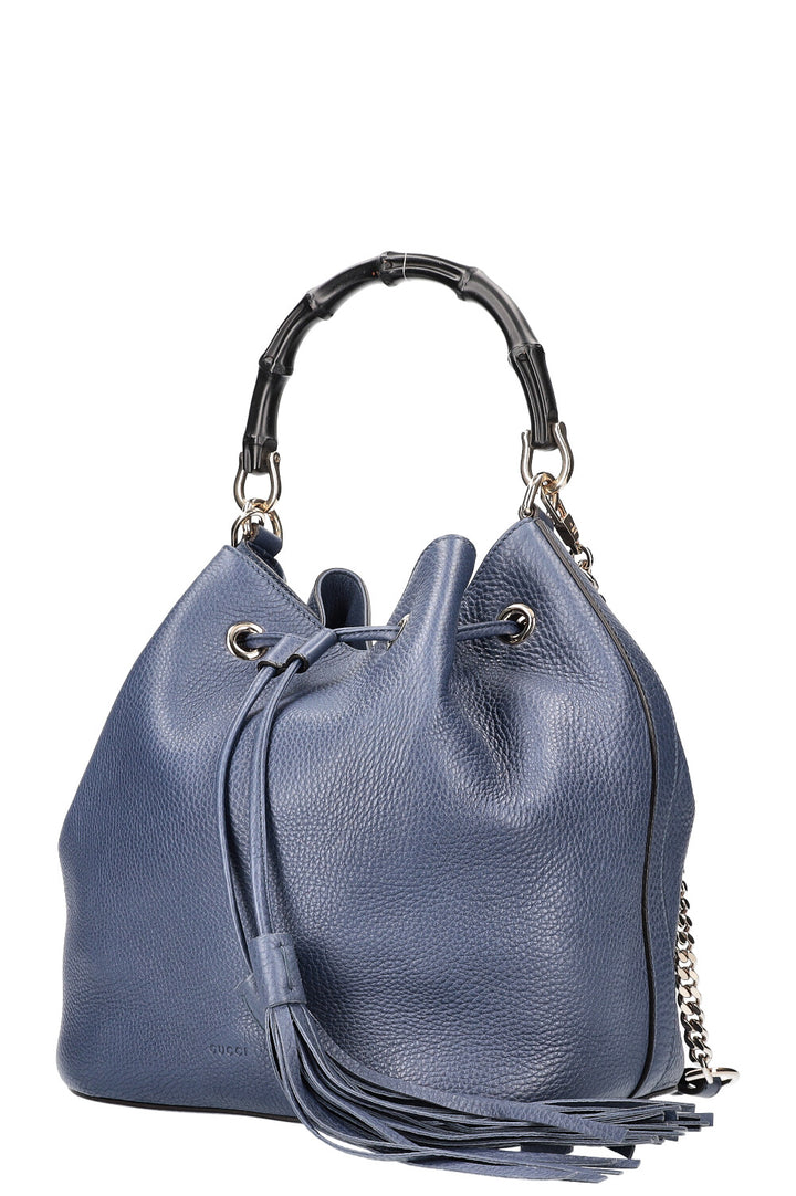 Sac seau en bambou GUCCI Bleu