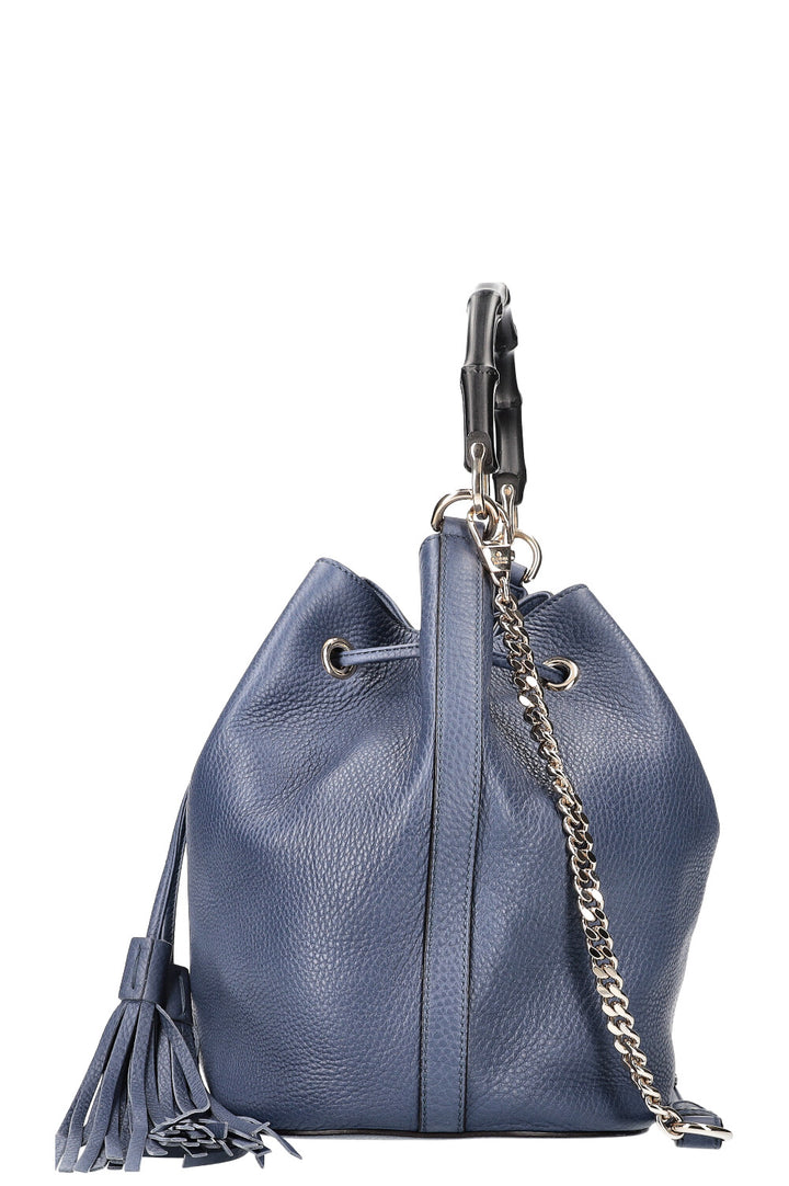 Sac seau en bambou GUCCI Bleu