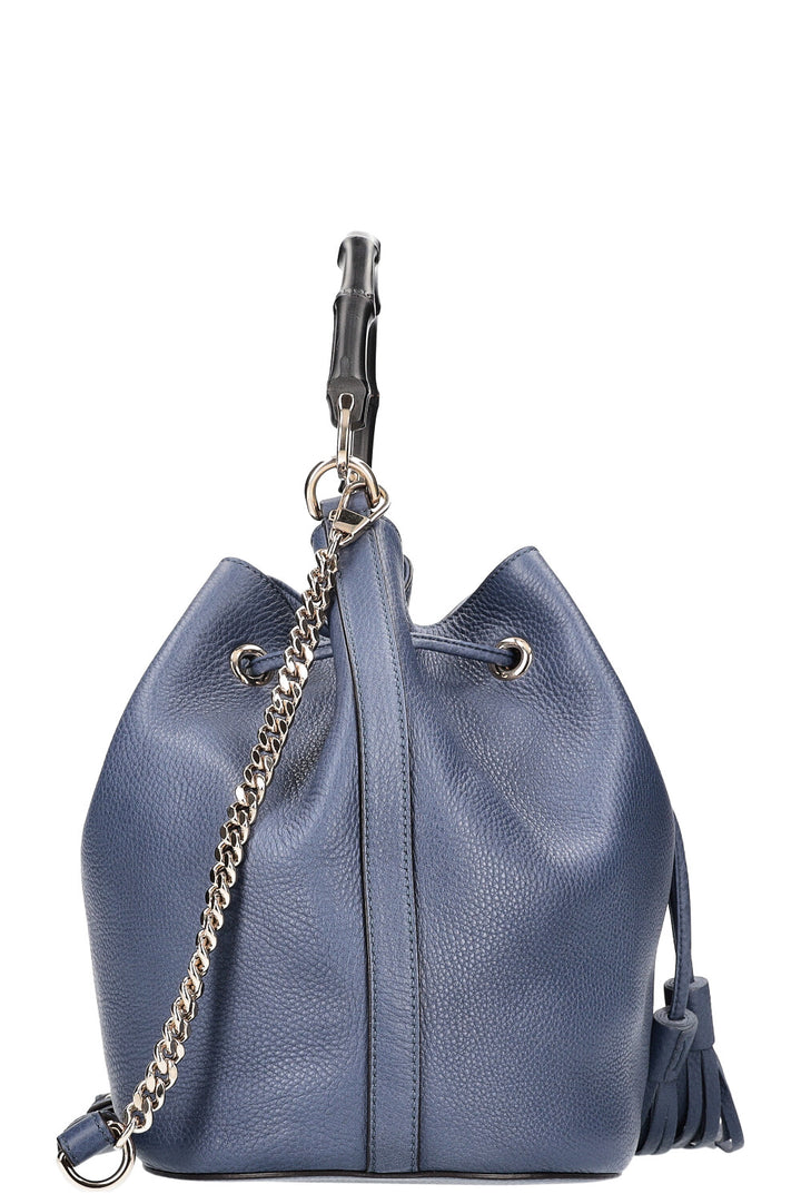 Sac seau en bambou GUCCI Bleu