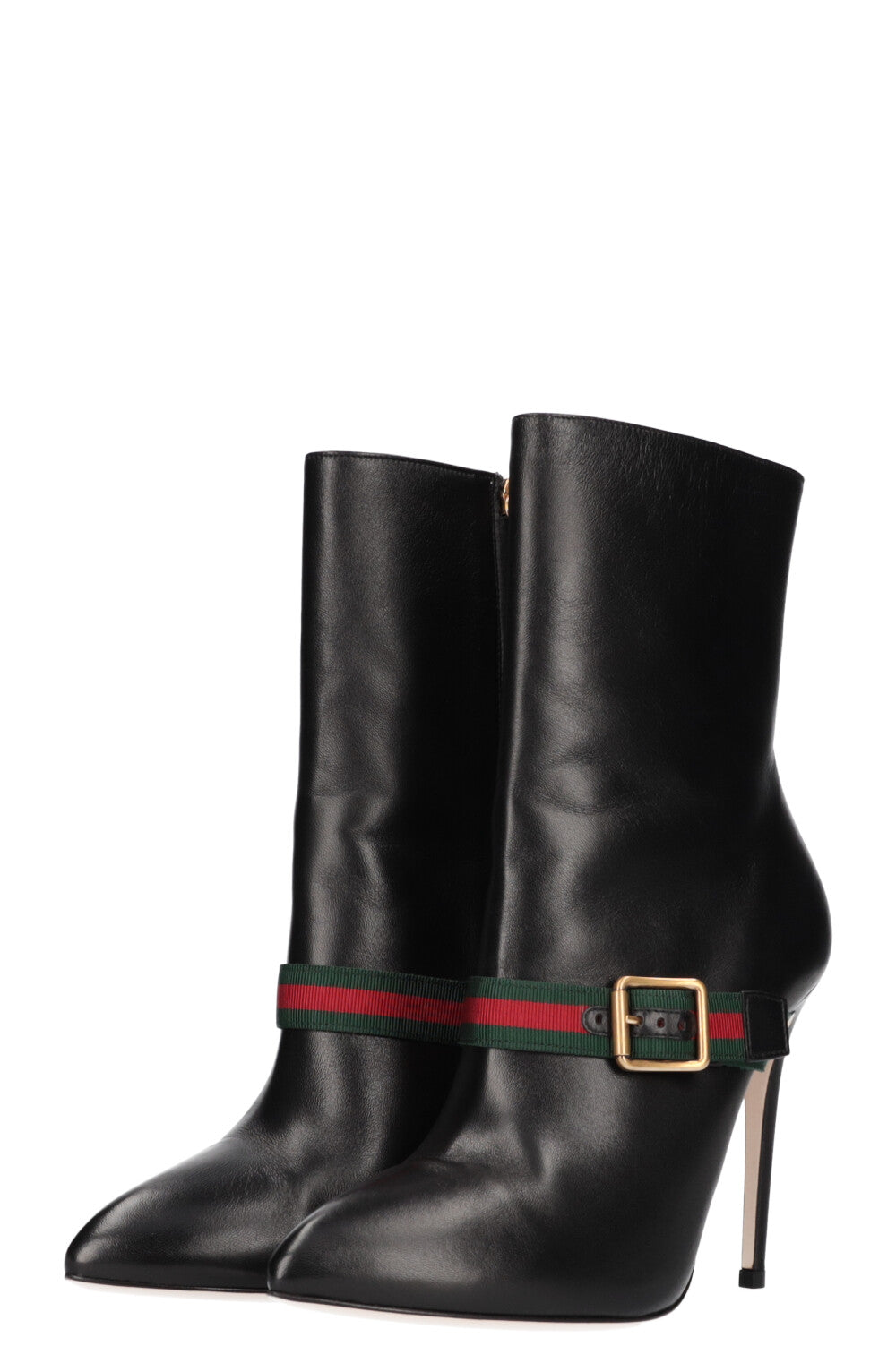 Gucci Buckle Ankle Boots Black