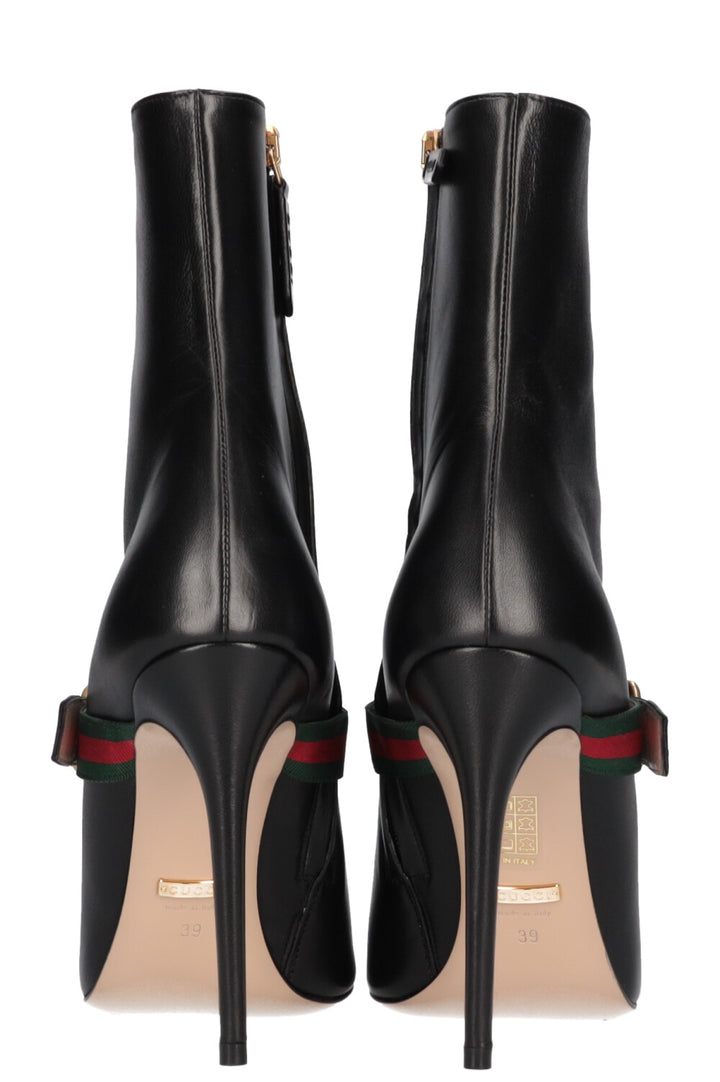 Gucci Buckle Ankle Boots Black