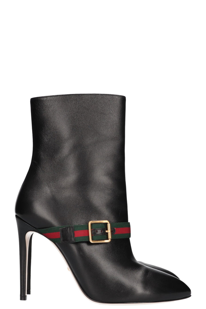 Gucci Buckle Ankle Boots Black