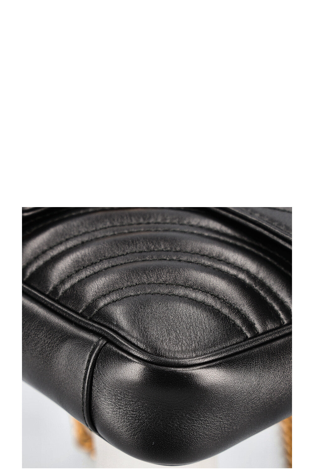 GUCCI Marmont Chain Belt Bag Black