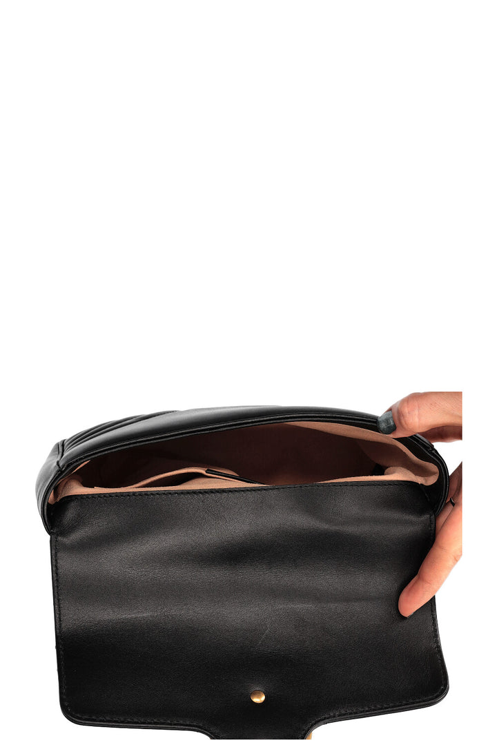 GUCCI Marmont Chain Belt Bag Black
