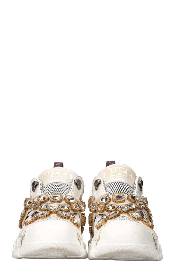 GUCCI Flashtrek Sneakers Crystals White