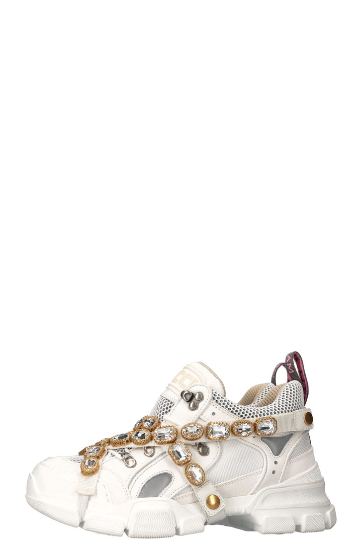 GUCCI Flashtrek Sneakers Crystals White