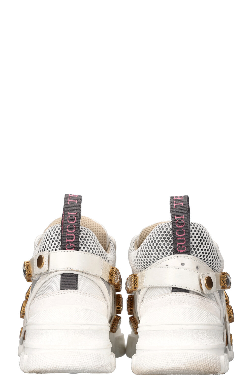 GUCCI Flashtrek Sneakers Crystals White