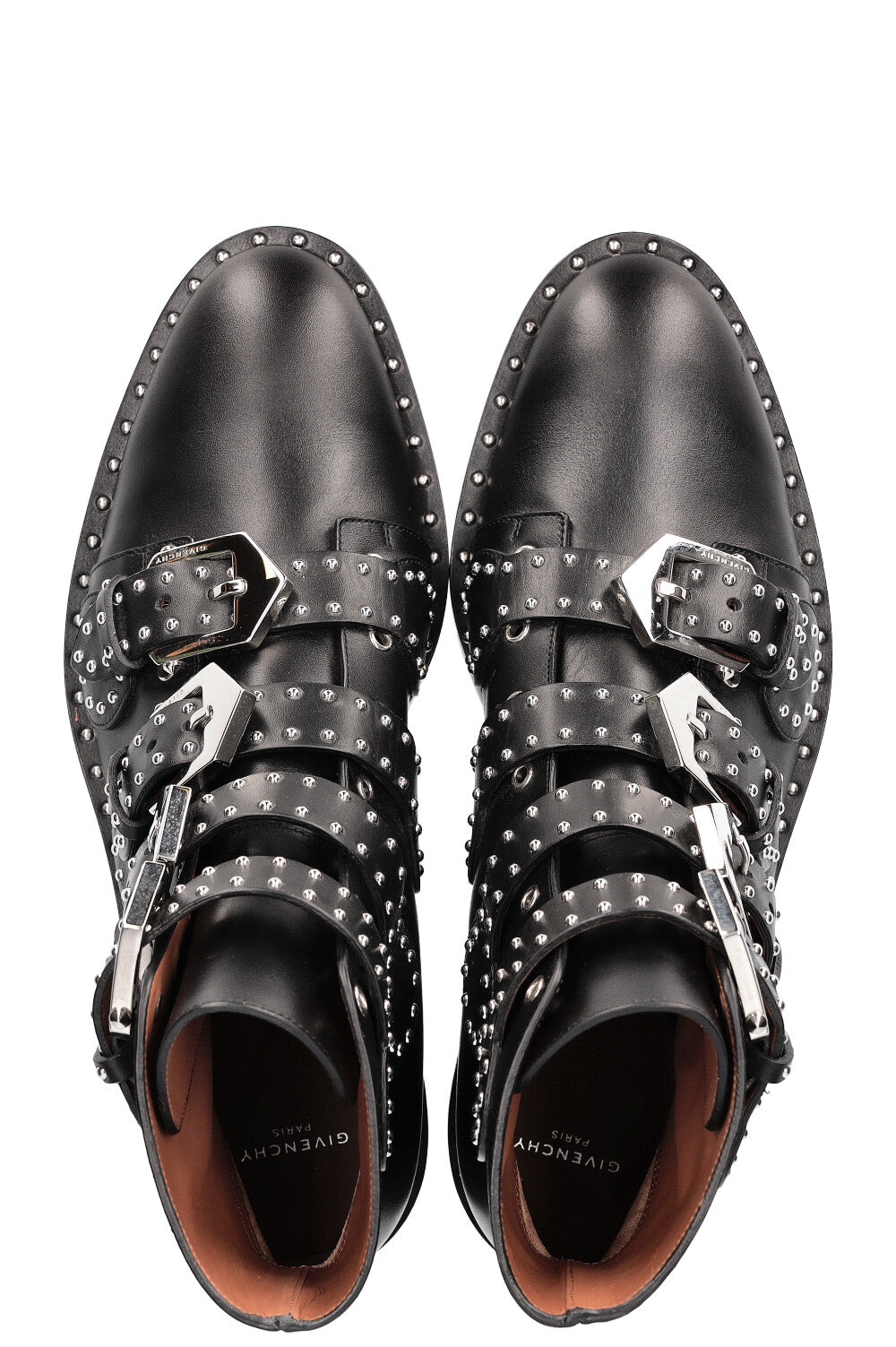 GIVENCHY Studded Ankle Boots Leather Black