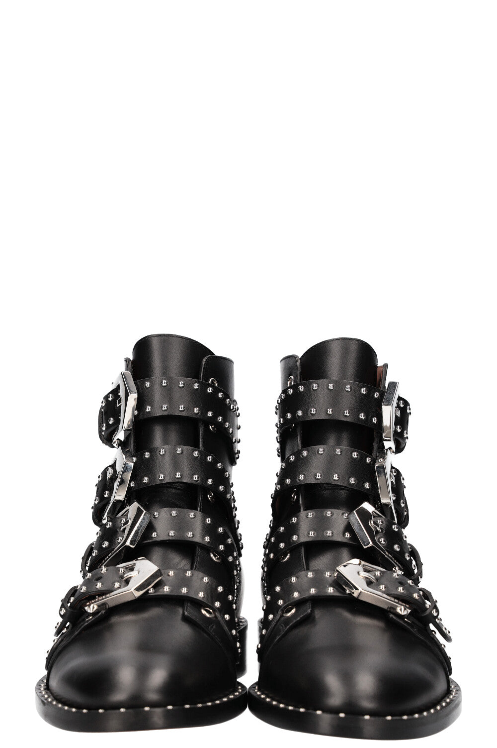 GIVENCHY Studded Ankle Boots Leather Black REAWAKE