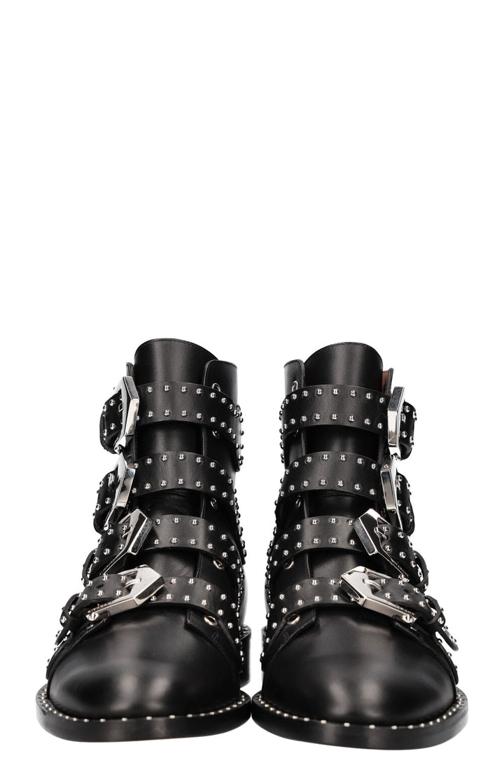 GIVENCHY Studded Ankle Boots Leather Black