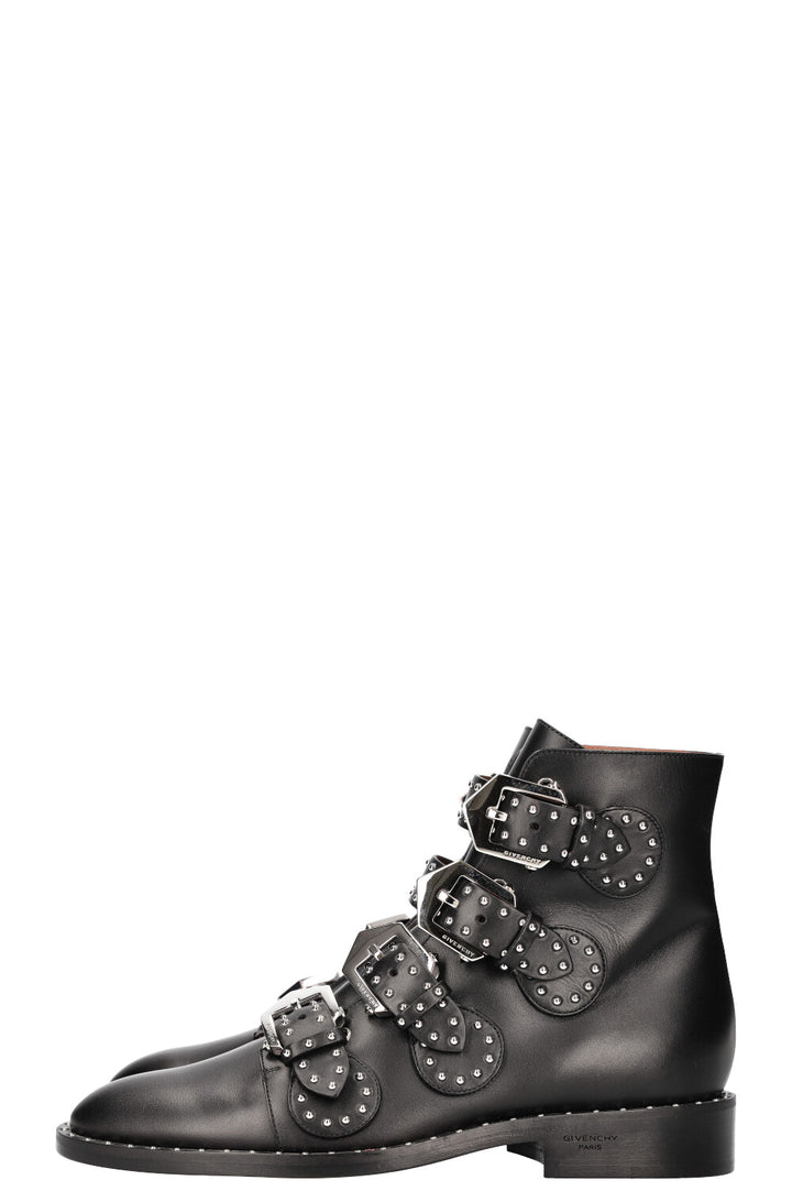 GIVENCHY Studded Ankle Boots Leather Black