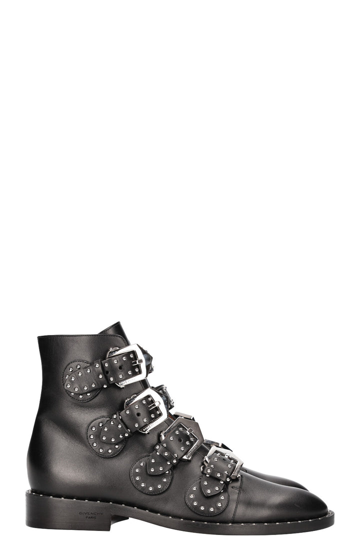 GIVENCHY Studded Ankle Boots Leather Black