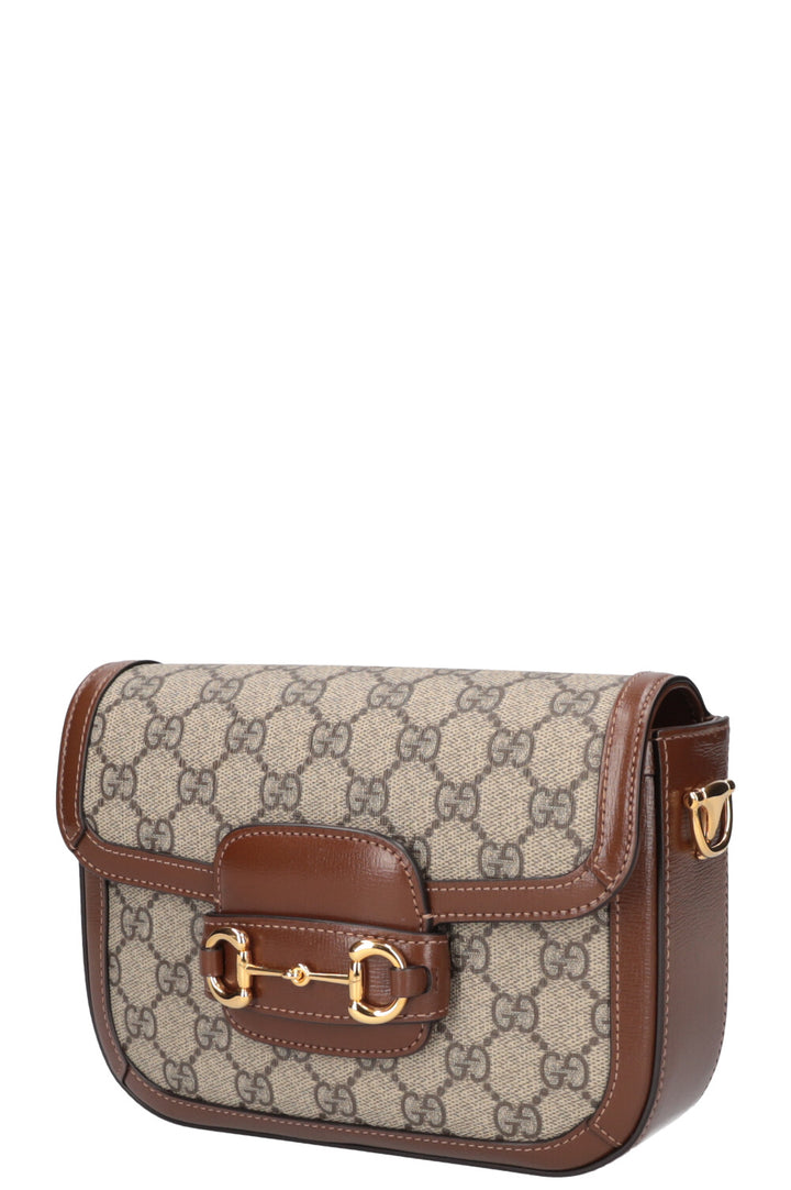 GUCCI Horsebit 1955 Bag Mini GG Brown