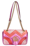 GUCCI Mini Marmont Metallic Pink and Red