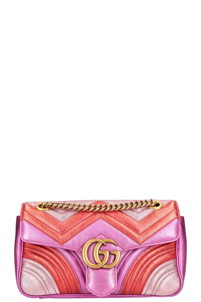 Gucci Marmont Metallic Pink and Red 