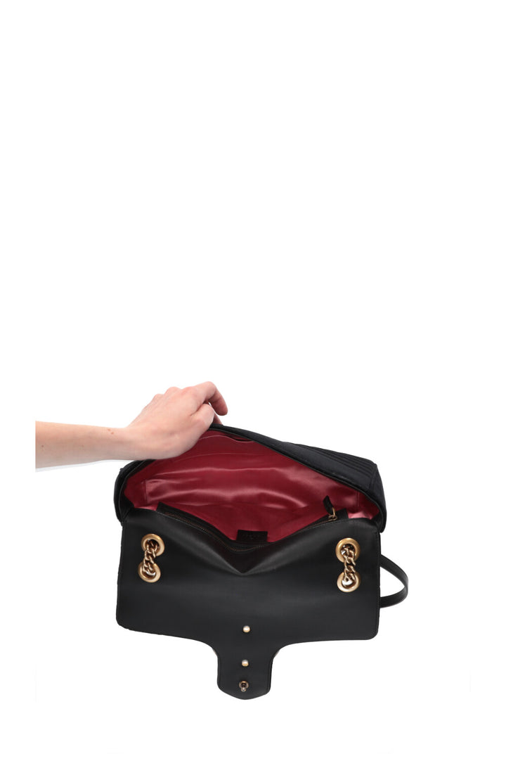 GUCCI Marmont Medium Bag Velvet Black