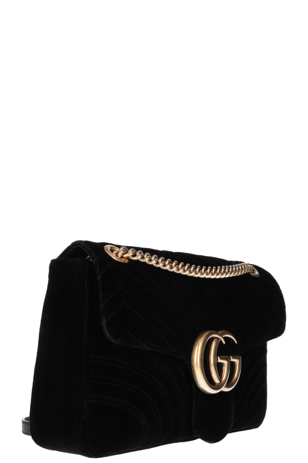 GUCCI Marmont Medium Bag Velvet Black