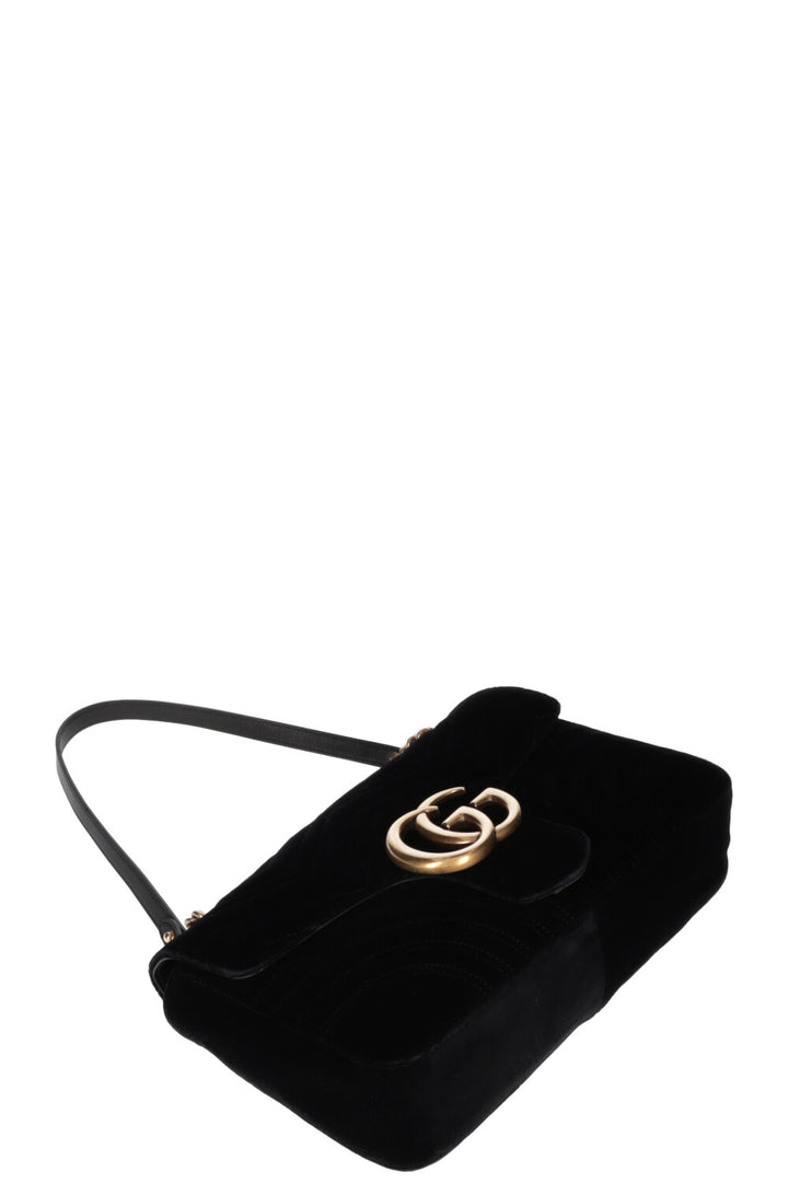 GUCCI Marmont Medium Bag Velvet Black