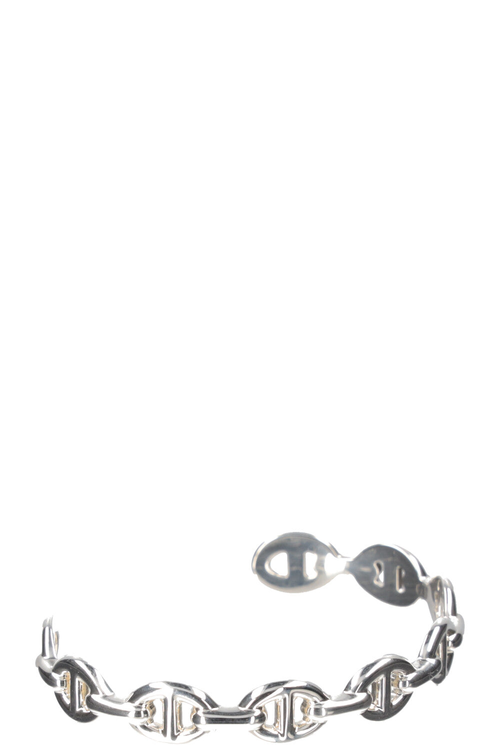 HERMÈS Bracelet Chaîne d'Ancre Enchaînée Moyen Argent