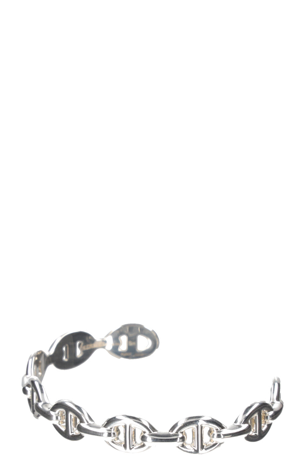 HERMÈS Bracelet Chaîne d'Ancre Enchaînée Moyen Argent