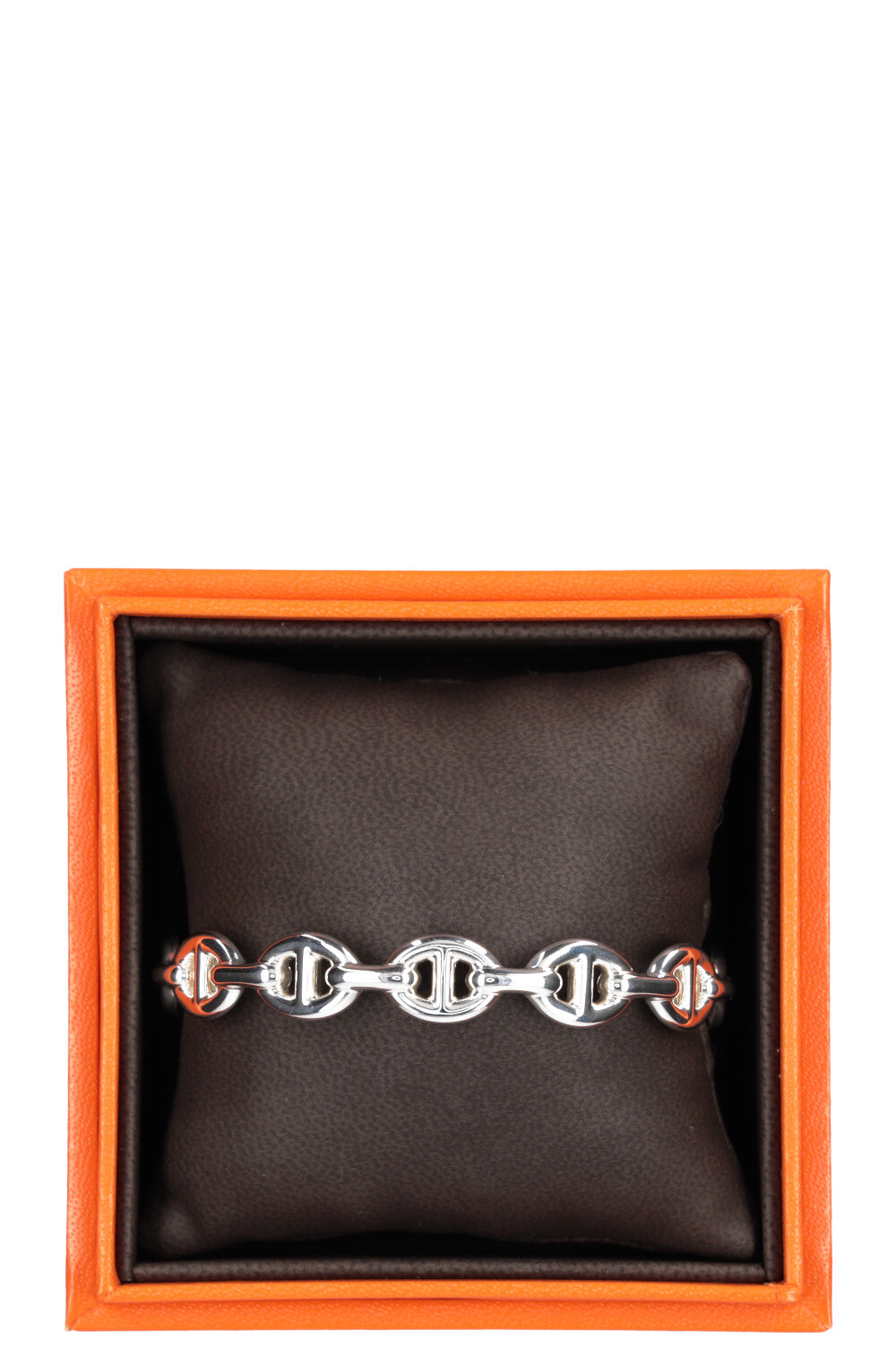 HERMÈS Bracelet Chaîne d'Ancre Enchaînée Moyen Argent