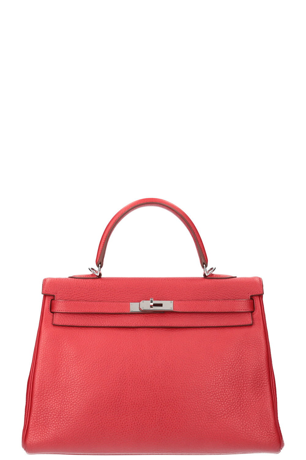 HERMÈS Kelly Bag 35 Palladium Hardware Togo Red – REAWAKE - Main Image