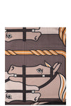 HERMÈS Quadrige Cashmere Throw Blanket Beige & Black