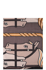 HERMÈS Quadrige Cashmere Throw Blanket Beige & Black