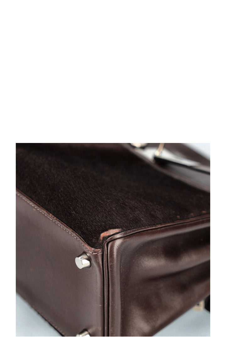 HERMÈS Kelly 32 Troika Evercalf plain