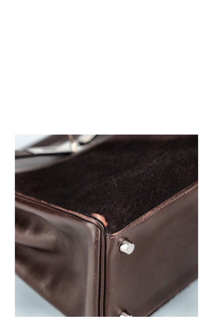 HERMÈS Kelly 32 Troika Evercalf plain