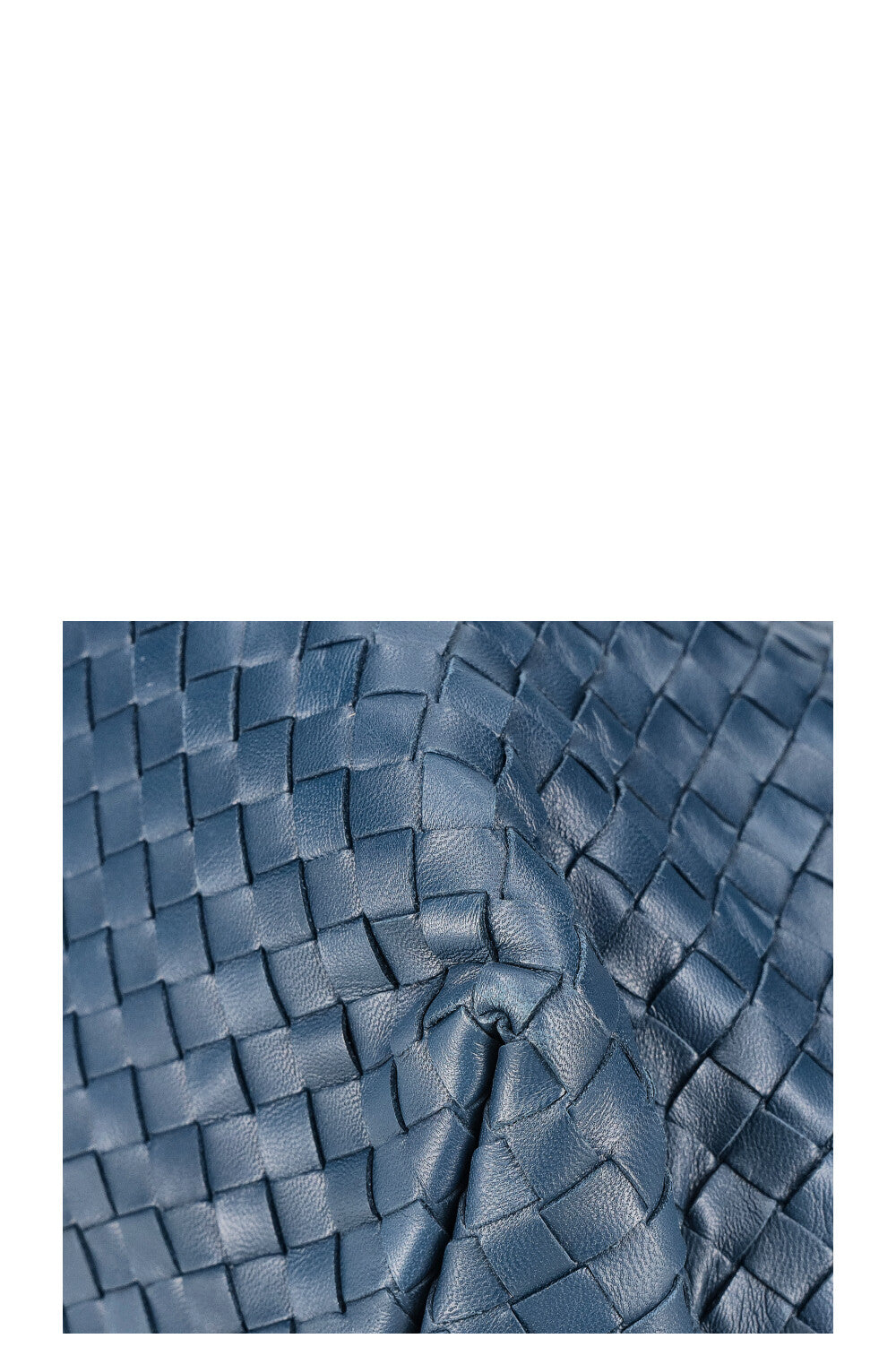 BOTTEGA VENETA Bella Tote Intrecciato Blue