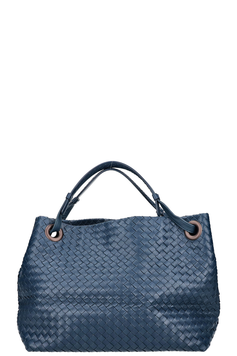 BOTTEGA VENETA Bella Tote Intrecciato Blue