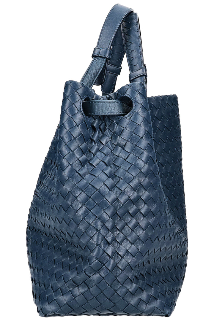 BOTTEGA VENETA Bella Tote Intrecciato Blue