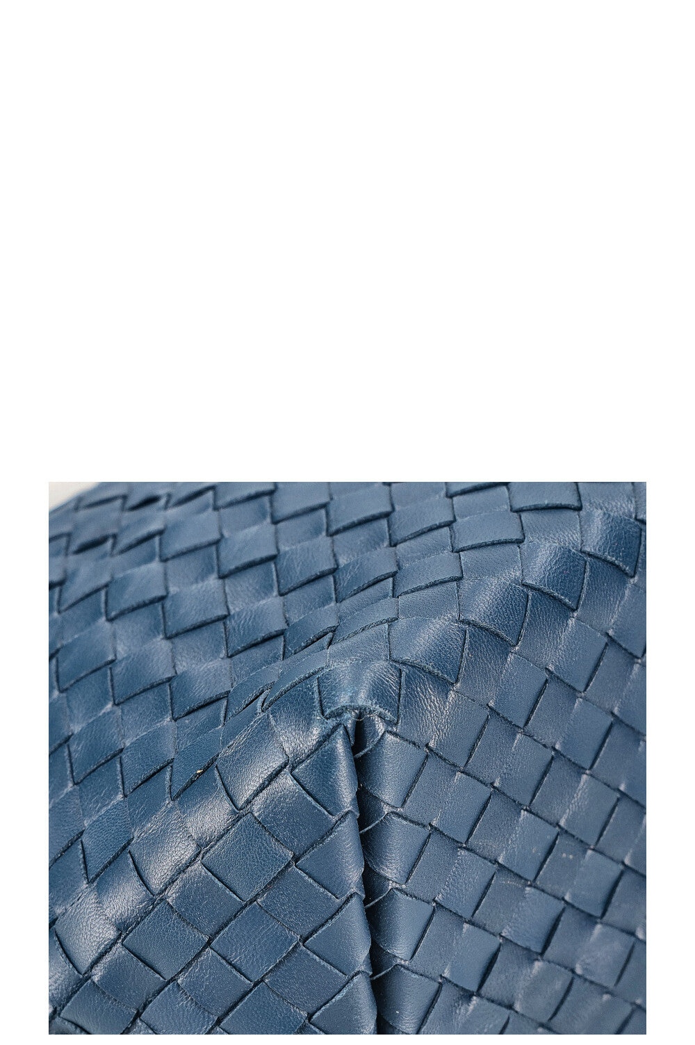 BOTTEGA VENETA Bella Tote Intrecciato Blue