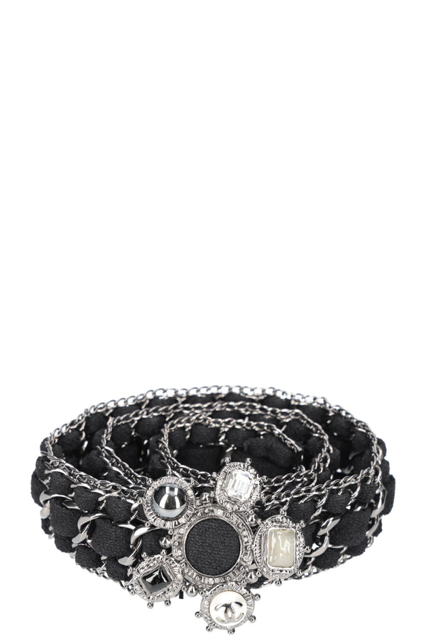 CHANEL Ceinture à chaîne croisée 05A Noir