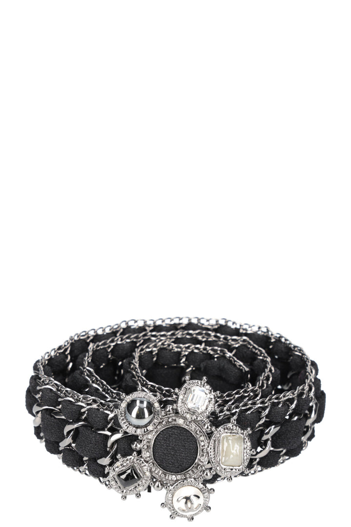 CHANEL Ceinture à chaîne croisée 05A Noir