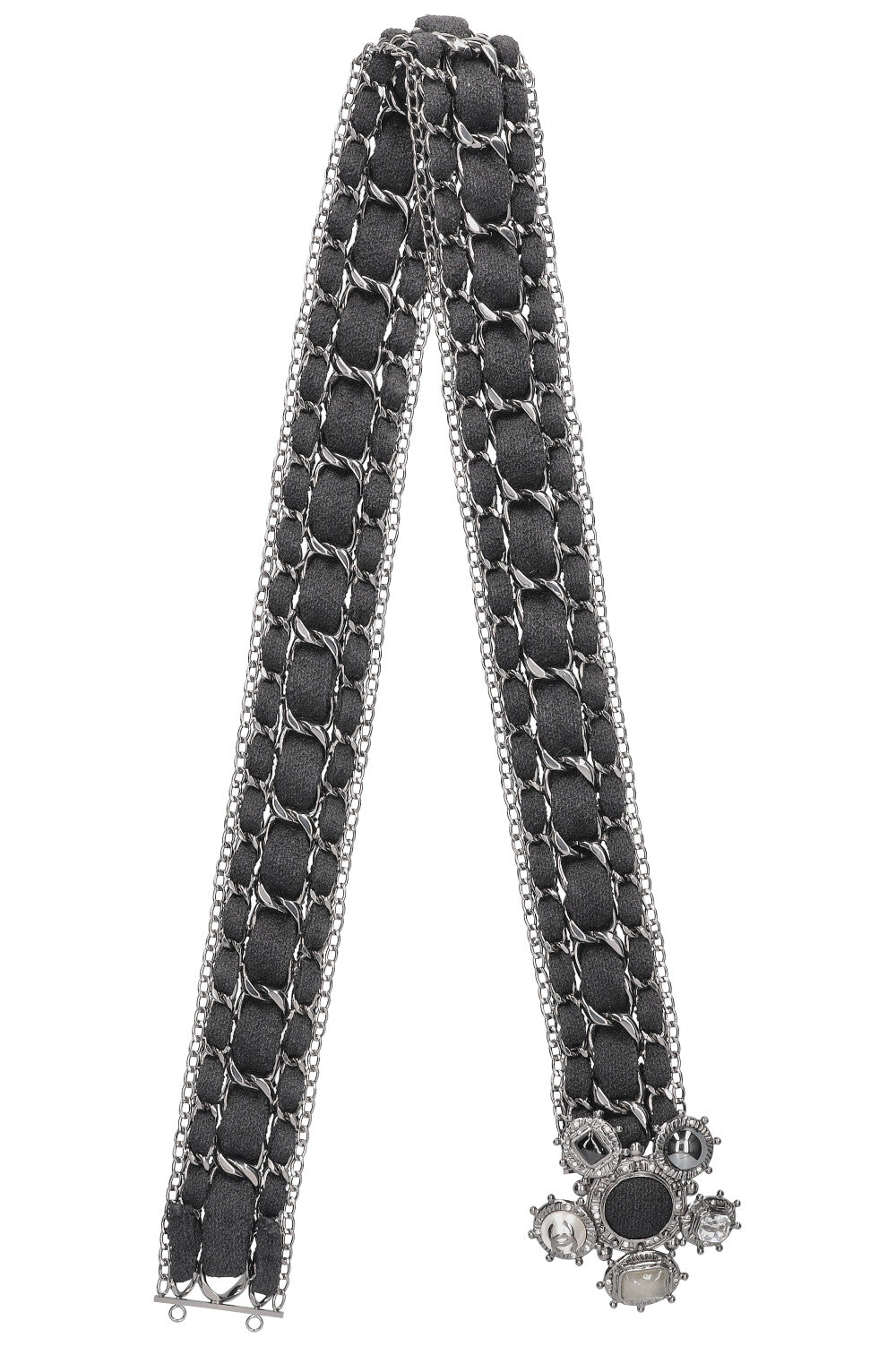 CHANEL Cross Chain Belt 05A  Black