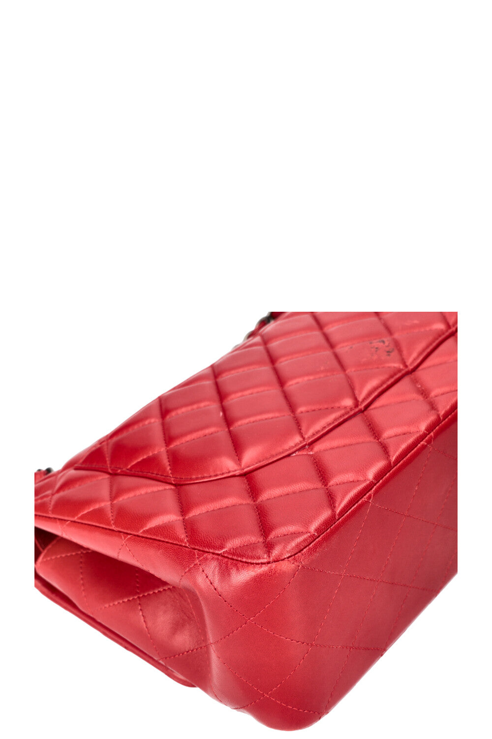 CHANEL Large Double Flap Bag Lambskin Red