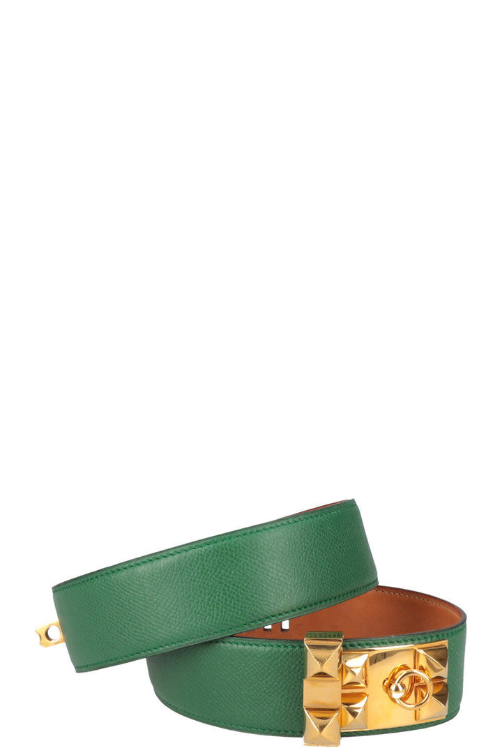 HERMÈS CDC Belt Epsom Green