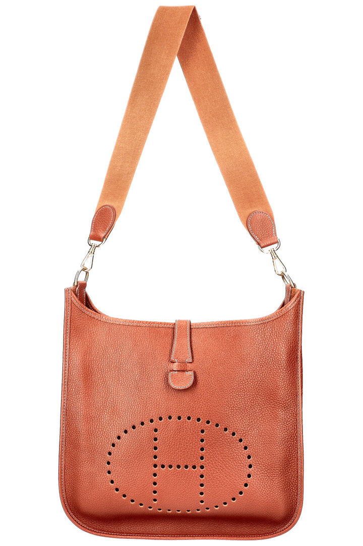 HERMÈS Evelyne GM Clemence  Cognac