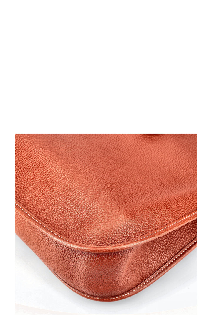 HERMÈS Evelyne GM Clemence  Cognac
