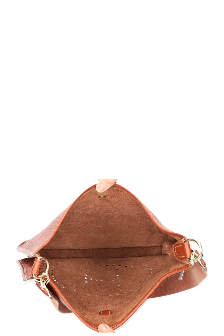 HERMÈS Evelyne GM Clemence  Cognac
