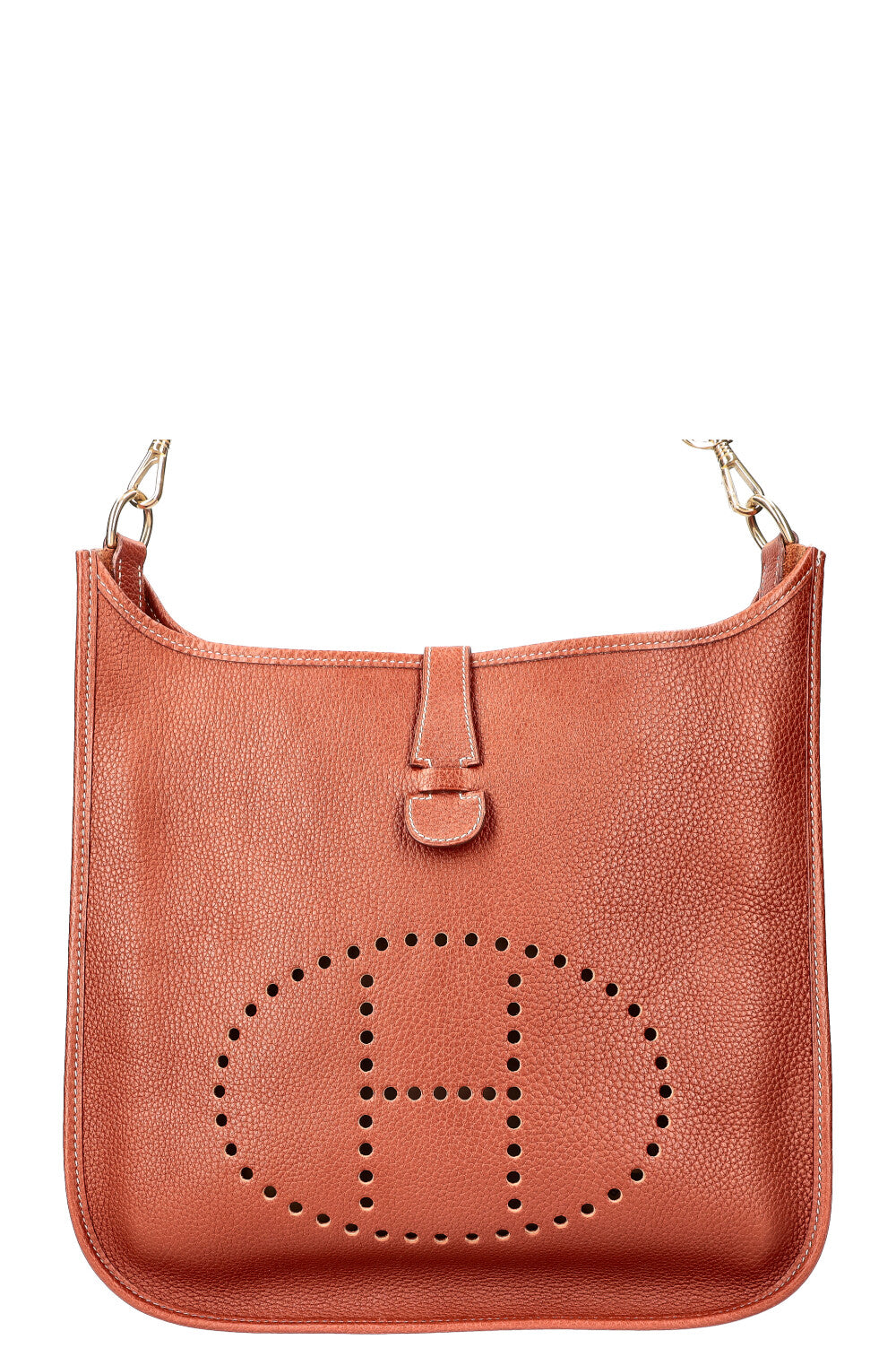 HERMÈS Evelyne GM Clemence  Cognac
