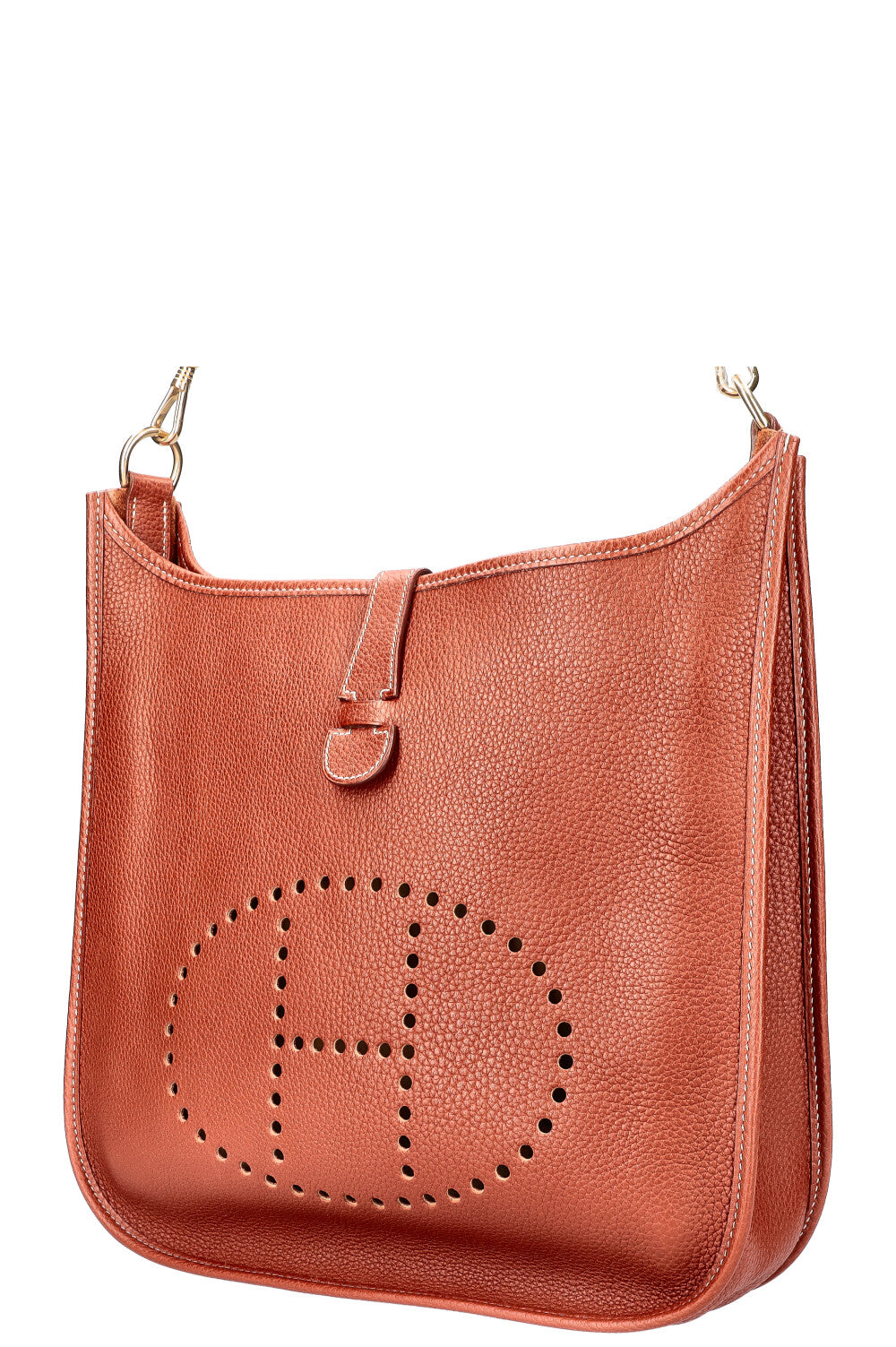 HERMÈS Evelyne GM Clemence  Cognac