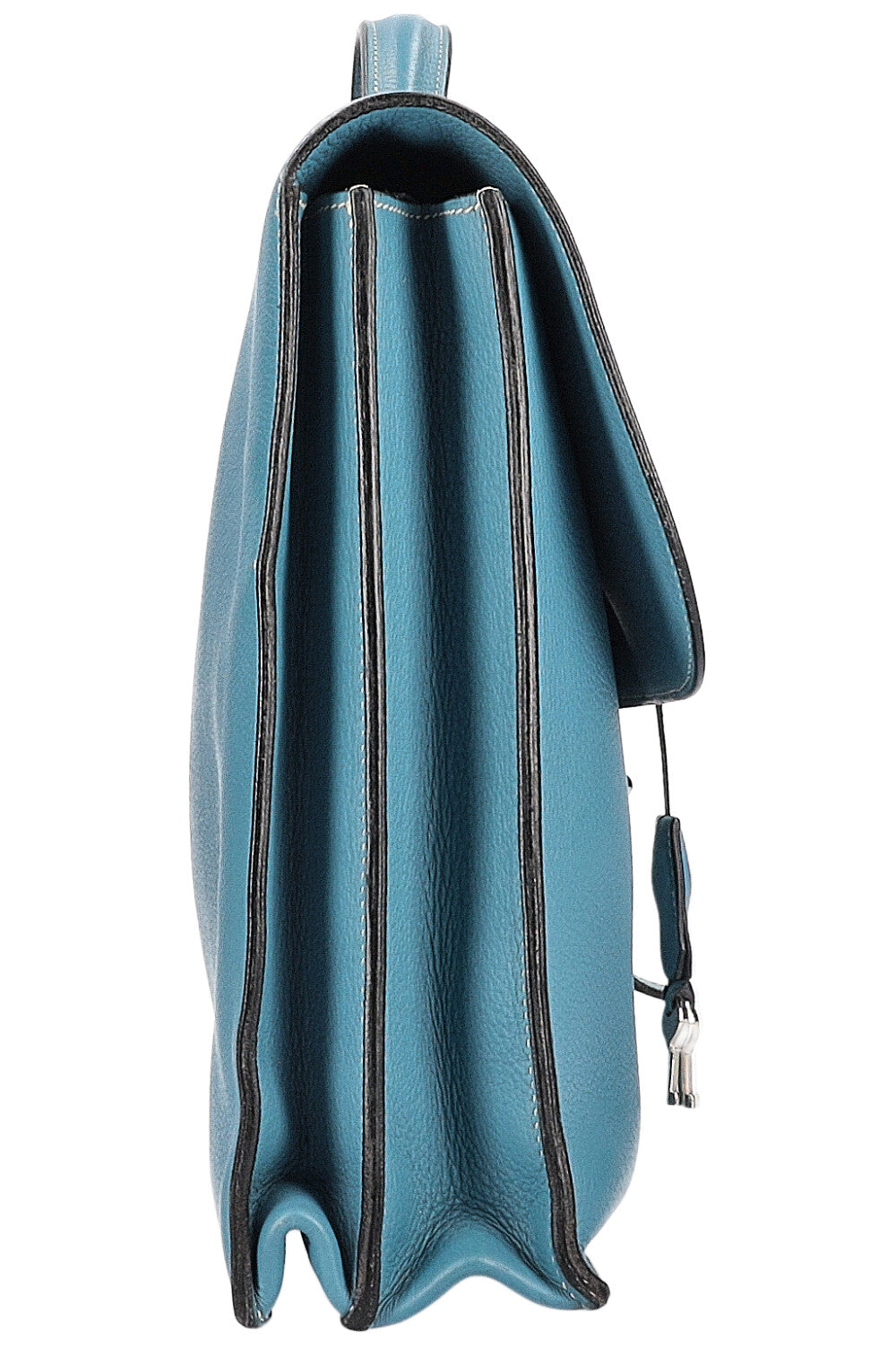 HERMÈS Sac à Dépêches 38 Togo Bleu Jean