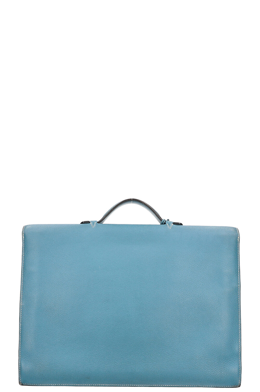 HERMÈS Sac à Dépêches 38 Togo Bleu Jean