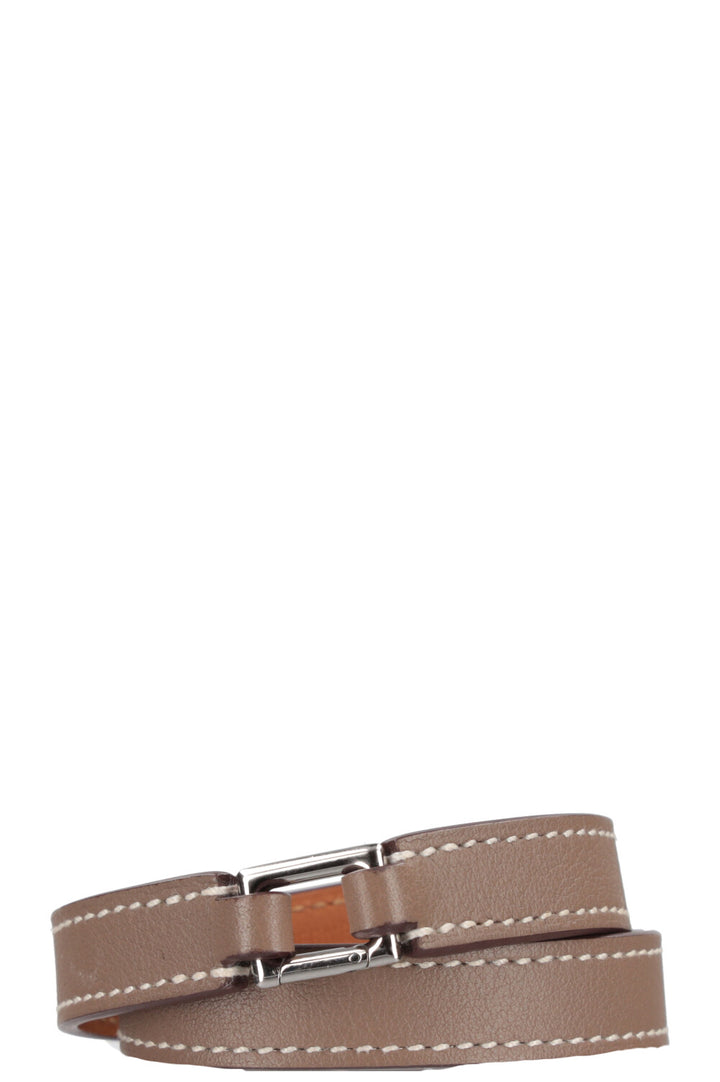 HERMÈS Rivale Double Tour Bracelet Étoupe